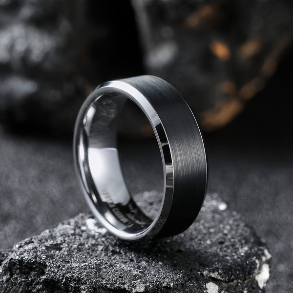 Mens Hammered Wedding Band Crafted Out Of Tungsten Carbide - Rustic,  Engravable – Northern Royal, LLC