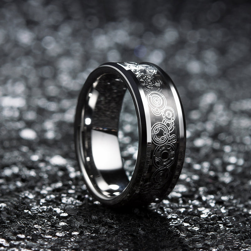 King Will STEAMPUNK&trade; 8mm tungsten ring