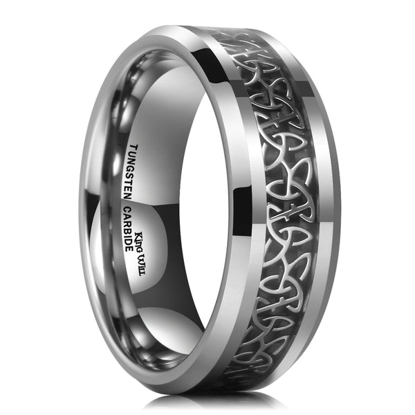 King Will CELTIC&trade; 8mm tungsten ring