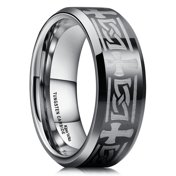 King Will CELTIC&trade; 8mm tungsten ring