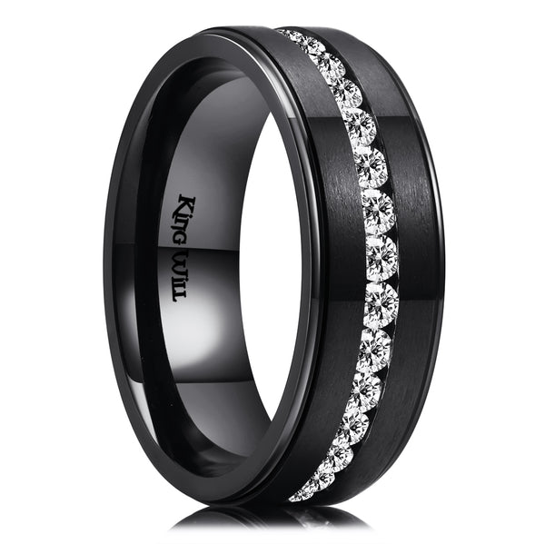 King Will GEM&trade; 8mm titanium ring