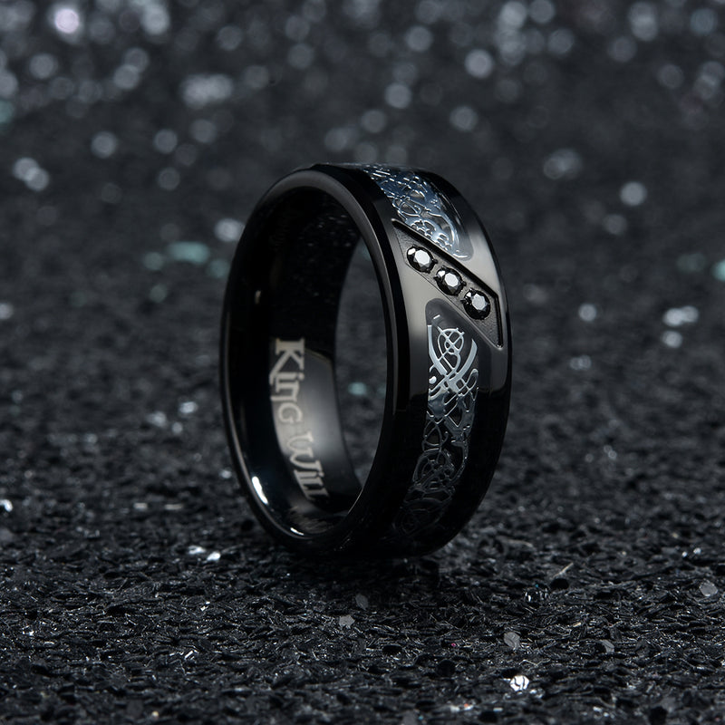 King Will GEM&trade; 8mm titanium ring