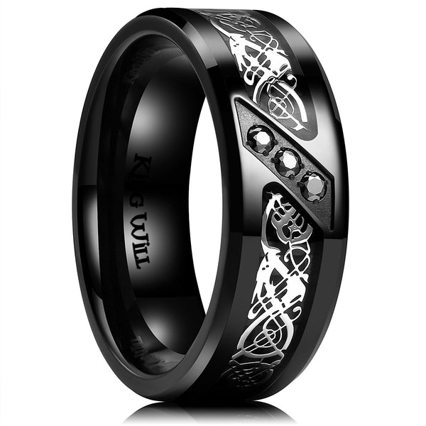 King Will GEM&trade; 8mm titanium ring