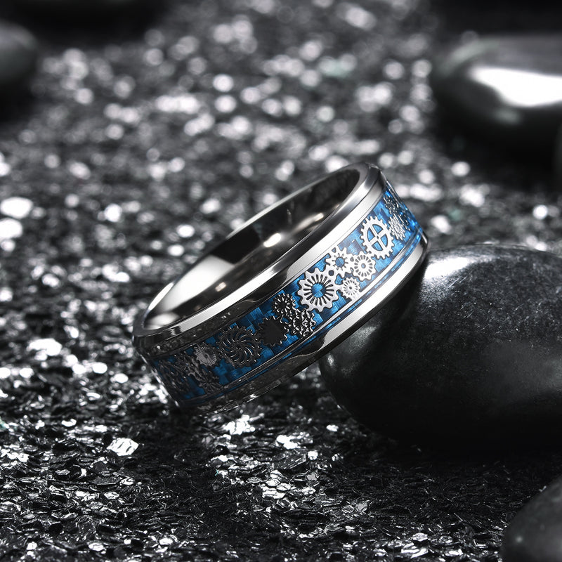 King Will STEAMPUNK&trade; 8mm titanium ring