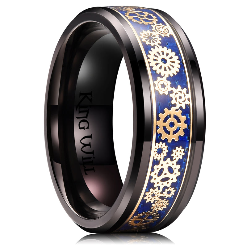 King Will STEAMPUNK&trade; 8mm titanium ring