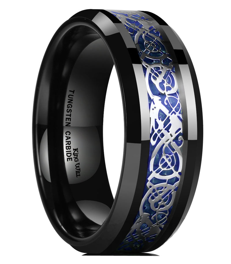 King Will DRAGON&trade; 8mm tungsten ring