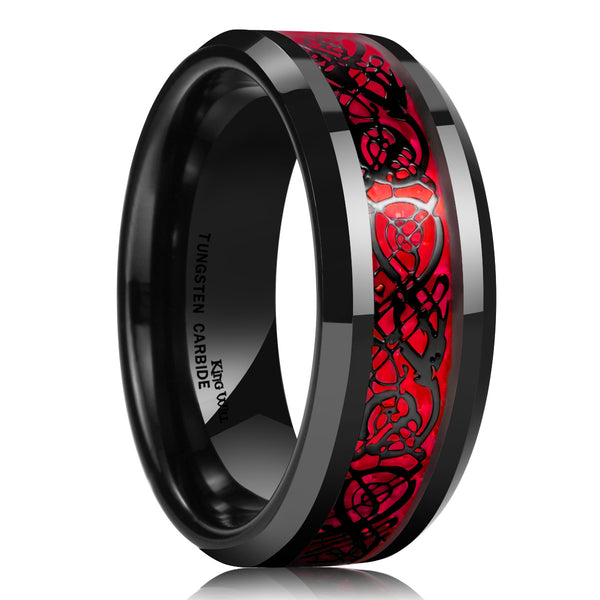 King Will DRAGON&trade; 8mm tungsten ring