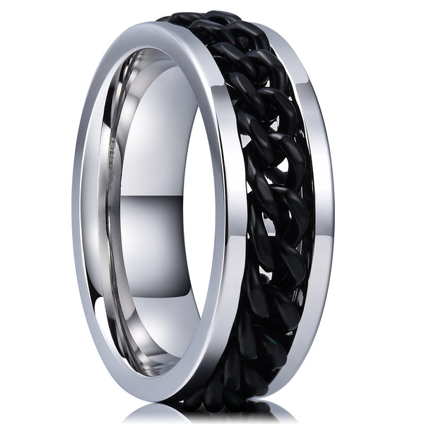 King Will INTERTWINE&trade; 8mm spinner ring