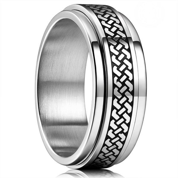 King Will INTERTWINE&trade; 8mm Spinner Ring