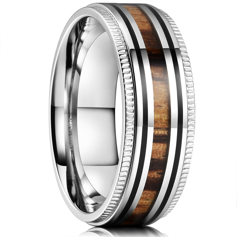 King Will NATURE&trade; 8mm stainless steel ring