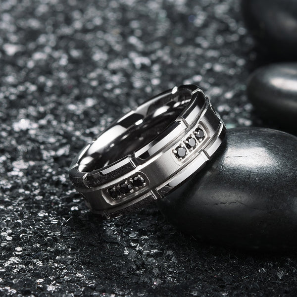 King Will GEM&trade; 8mm tungsten ring