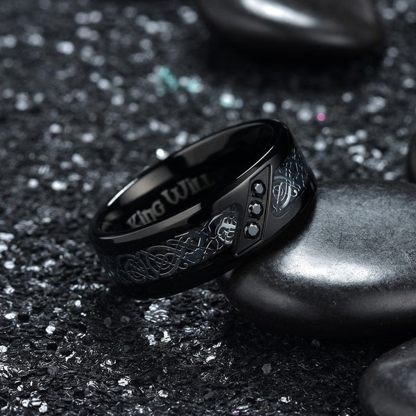 King Will GEM&trade; 8mm titanium ring